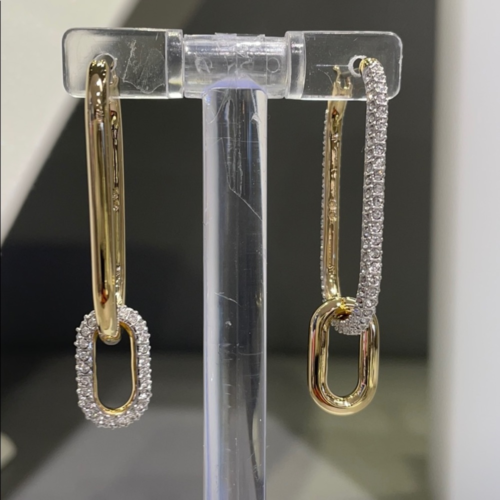 Brand new Swarovski crystal chain link earrings